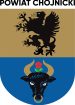 herb powiat chojnicki - krzywe z napisem